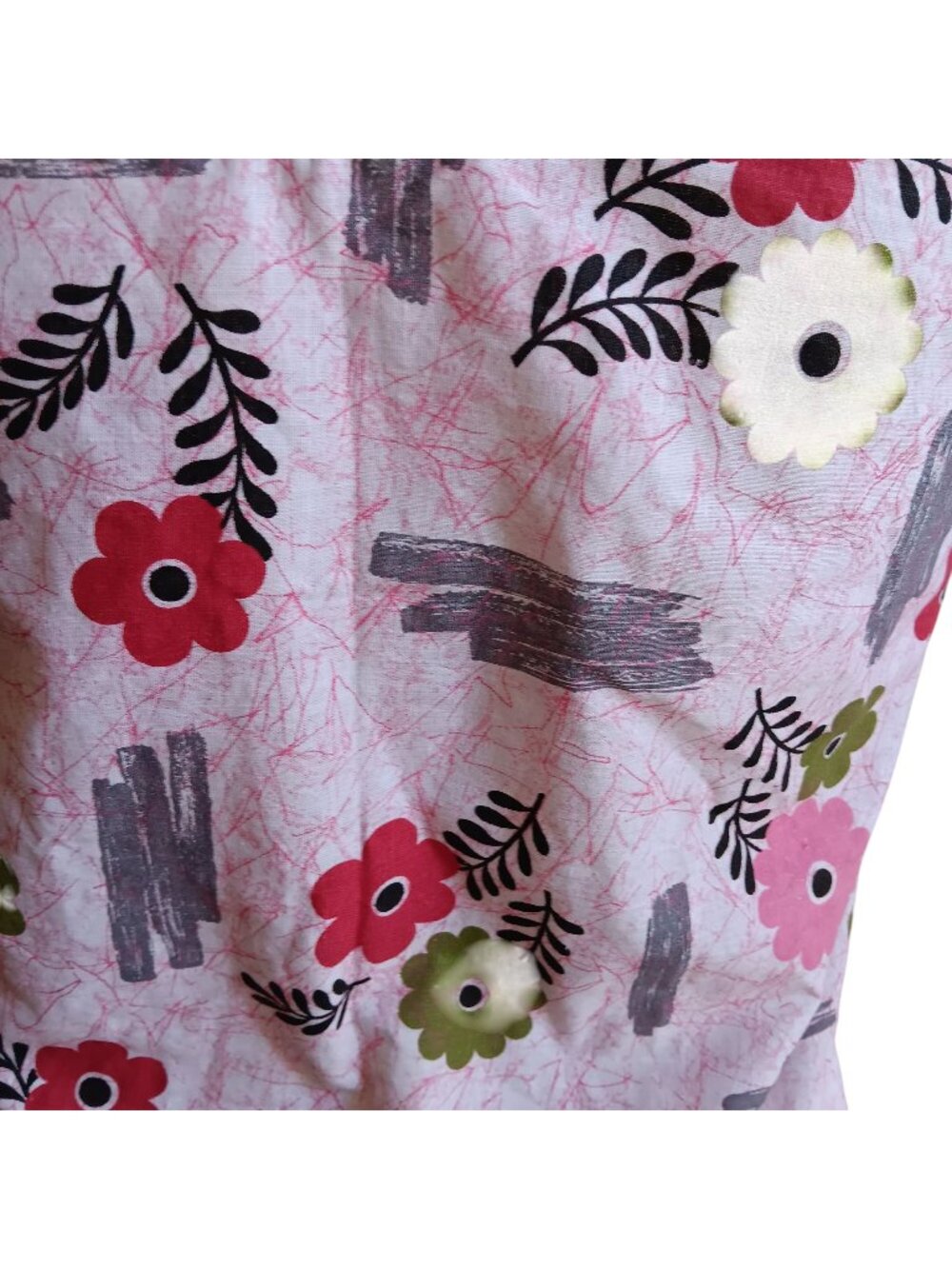 Printed Sleeveless Small True Vintage Top 1950's MCM Handmade Floral Print USA